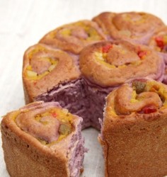 紫薯蜜饯面包卷