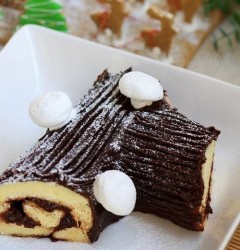 圣诞树根蛋糕
