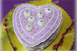 紫薯心形慕斯蛋糕