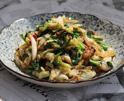 董太的私房菜--韭菜炒包菜