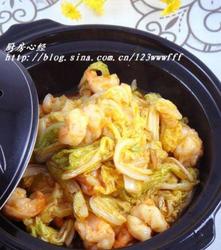 虾油炒白菜叶