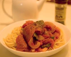 肉肠意大利面