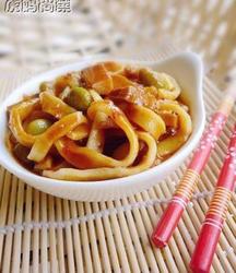 杏鲍菇青豆酱手擀面
