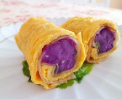 紫薯鸡蛋卷饼