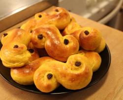 瑞典藏红花面包Lussekatter