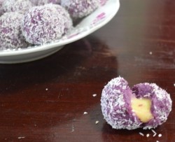 椰蓉紫薯芝心球