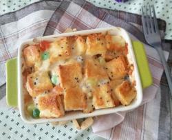 火龙果面包布丁Bread pudding