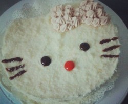 可爱Kitty蛋糕简单快手奶油蛋糕