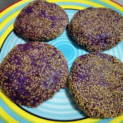 烤箱版紫薯芝麻饼