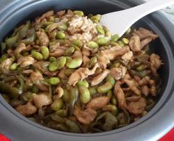 毛豆鸡丝焖饭
