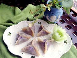 虾皮紫甘蓝糯米蒸饺