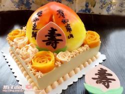 海绵蛋糕+芒果乳酪慕斯 长辈祝寿贺生辰