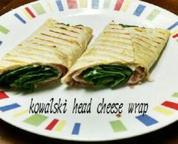 spinach head cheese n cheese wrap