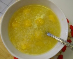 芒果小米糯米粥