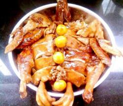 电饭锅焖三黄鸡