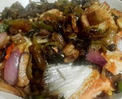 酸菜焗三文鱼鱼鳍