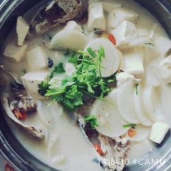 萝卜豆腐鱼头汤