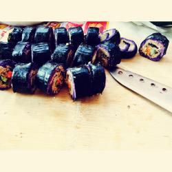 紫薯吐司海苔卷