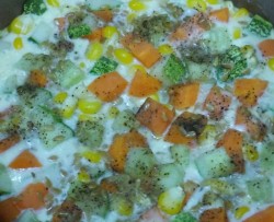 电饭锅版蔬菜麦片pizza