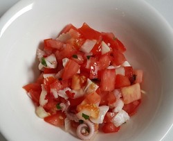 墨鱼墨西哥沙拉Pico de gallo