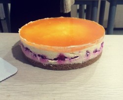 西柚红心火龙果酸奶冻芝士蛋糕