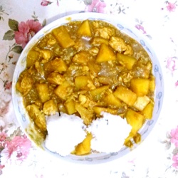 芒果咖喱鸡米饭
