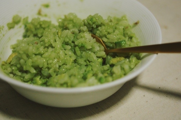 牛油果黄金鹅油拌饭