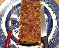Homemade Baked Egg with Zucchini and Bacon 蔬菜烘蛋