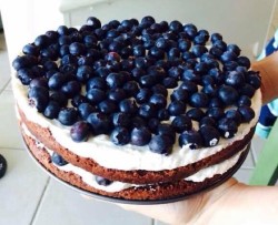 蓝莓芝士布朗尼蛋糕