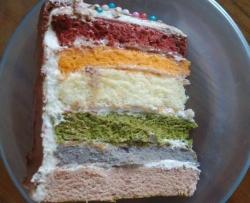 彩虹蛋糕八寸一片蛋糕