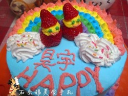 彩虹香草蛋糕