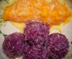 芒果紫薯糯米球
