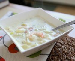 低脂海鲜周打汤 Low fat seafood chowder