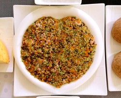 秋葵蒸肉饼