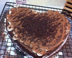 cc厨房の心型巧克力蛋糕