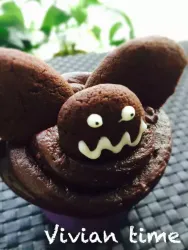Halloween 主题蛋糕 cupcakes 蝙蝠装饰