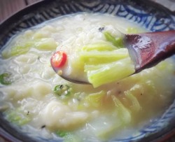 虾皮白菜面疙瘩汤