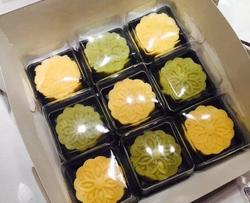 双色绿豆糕