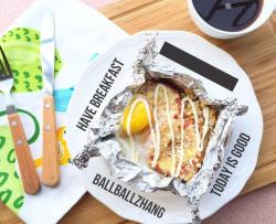快手早餐●马苏里拉吐司焗蛋 美味到不行不行的