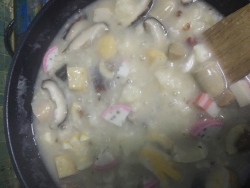 蘑菇疙瘩鲜汤