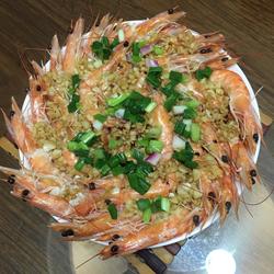 蒜蓉蒸虾
