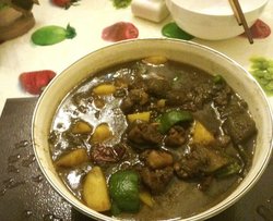 自制黄焖茄丁鸡米饭