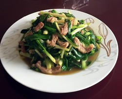 肉丝炒韭菜