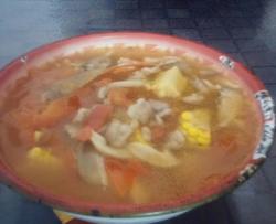 番茄玉米肉片汤