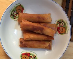 虾仁冬菇春卷