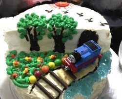 托马斯火车场景蛋糕