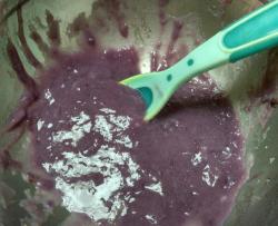 宝宝辅食之 
紫薯鹌鹑蛋黄米粉粥