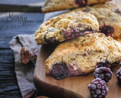 黑莓全麦早餐司康丨健康·烘焙