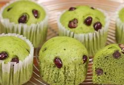 Matcha Mushipan抹茶红豆蒸蛋糕