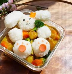 日式蔬菜咖喱-小白兔饭团
